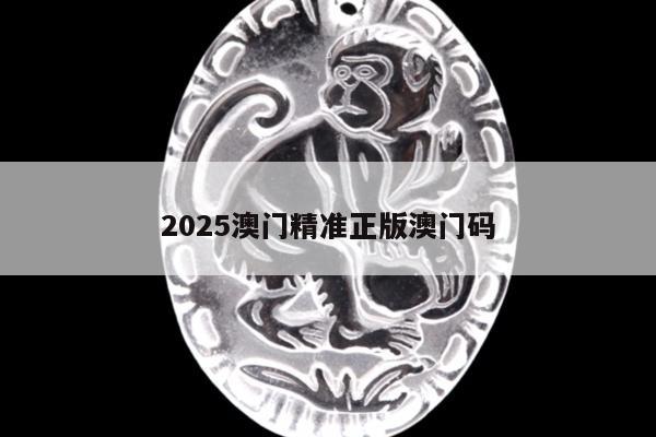 2025澳门精准正版澳门码
